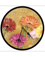 Gerber Daisy Round Clock Personalized with Child's Name