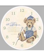 Baby Bear Round Clock Personalized with Child's Name