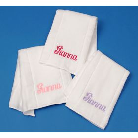 Personalized Burp Cloths Set of 3 with Name