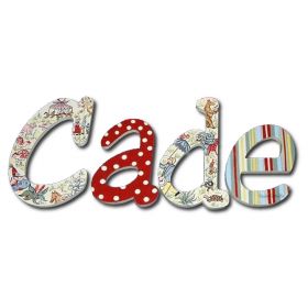 Cade Circus Toile Hand Painted Wooden Wall Letters