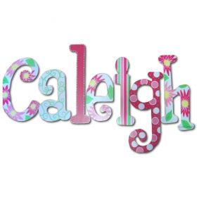 Caleigh Crazy Daisy Hand Painted Wooden Wall Letters