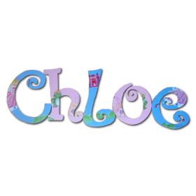 Chloe Frog Princess Hand Painted Wooden Wall Letters