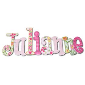 Julianne Tea Rose Hand Painted Wooden Wall Letters