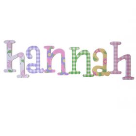 Hannah Whimsical Garden Hand Painted Wooden Wall Letters