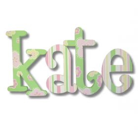 Kate Playful Garden Hand Painted Wooden Wall Letters