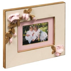 Pink Versailles Handpainted Floral Photo Frame