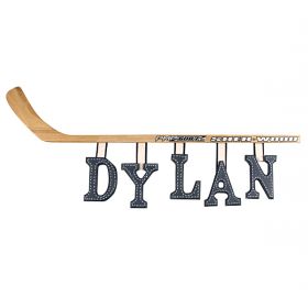 Spoiled Rotten Hockey Stick Wooden Wall Letters (priced with 3 letters)