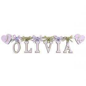Spoiled Rotten Wooden Wall Letters in Lavender (priced with 3 letters) Round Finials - Heart Finials No Longer Available