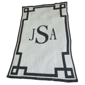 Scroll Stroller Blanket with Monogram