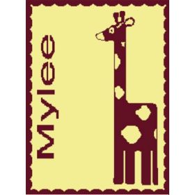 Giraffe Stroller Blanket with Name