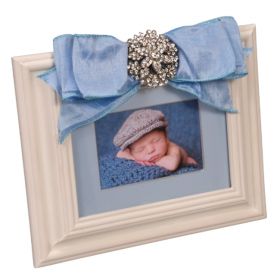 Baby Boy Picture Frame with Brooch