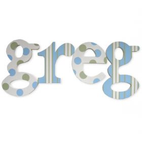 Greg Dots Wooden Hand Painted Wall Letters