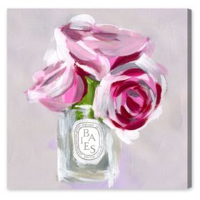 Rose Candle Canvas Wall Art