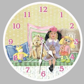 Izzy & Friends Round Clock Personalized with Child's Name