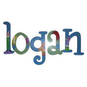 Logan Big Top Hand Painted Wooden Wall Letters