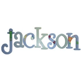 Jackson Frogs Bugs and More Hand Painted Wooden Wall Letters