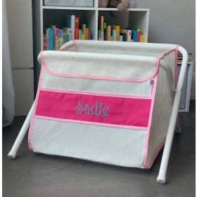 Personalized Mesh Toy Box in Pink