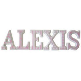 Alexis Pretty Pink Hand Painted Wooden Wall Letters