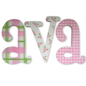 Ava Pattern Hand Painted Wooden Wall Letters