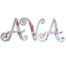 Ava Flower Garden Hand Painted Wooden Wall Letters
