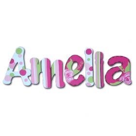 Amelia Rose Hand Painted Wooden Wall Letters