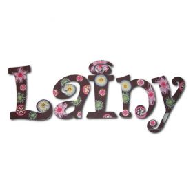 Lainy Carnival Bloom Hand Painted Wooden Wall Letters