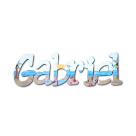 Gabriel Day at the Beach Hand Painted Wooden Wall Letters