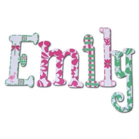 Emily Tropical Hand Painted Wooden Wall Letters