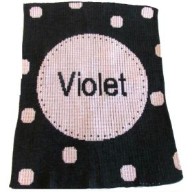 Perforated Circle Blanket with Name